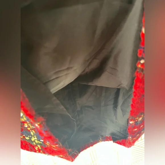 Red Zara Skirt mini tweed plaid - Picture 8 of 10